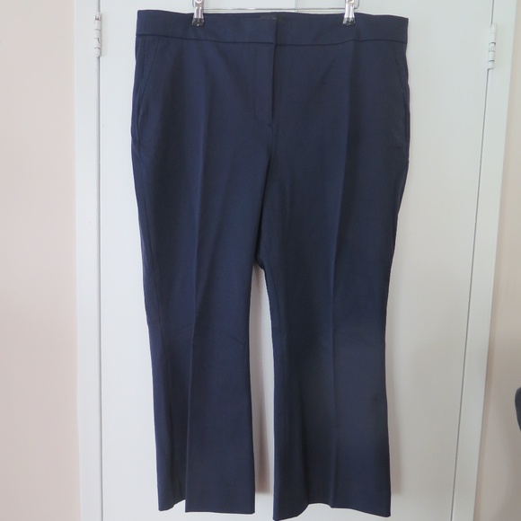 NWT J.Crew Hayden Navy Cropped Trousers, Size 18 - Picture 4 of 13